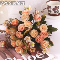 2PCS Decoración De Hogar Con Flores Artificiales Bouquet De Flores Falsas Para Boda Flores Para Novia Decoración De Habitación Plantas De Interior - details 8