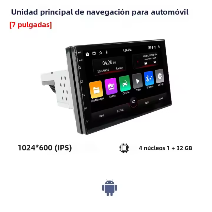 NaviFly Radio De Coche Universal Android 1DIN 7 Pulgadas 9 Pulgadas Con Navegación Carplay Auto GPS Multimedia Y Video - 1