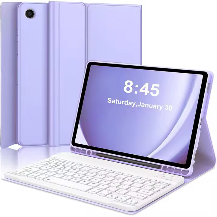 Teclado Samsung Galaxy Tab A9 Plus 11 Pulgadas 2025, Funda Teclado Español Ñ Bluetooth Desmontable para Samsung A9+ (SM-X210/X216/X218), Rosa - 1