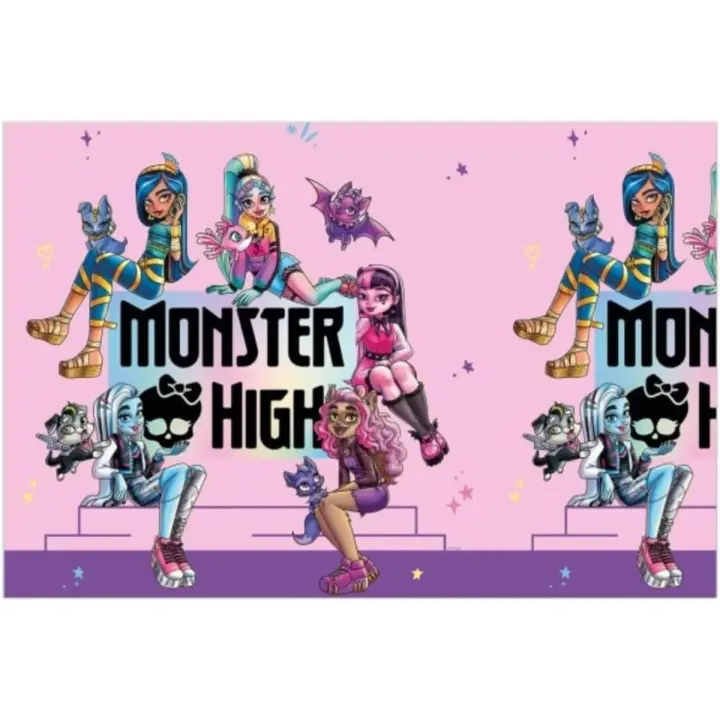 CAPRILO REGALOS & DECORACIÓN  Lote de 2 Manteles Juveniles Decorativos "Monster high" 120 x 180 cm. Detalles y Regalos Originales para Fiestas de Cumpleaños, Halloween, Bodas, Bautizos, Comuniones. Decoración Hogar. AB - 1