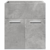 vidaXL Juego muebles de baño 4 pzas madera contrachapada gris hormigón - details 5
