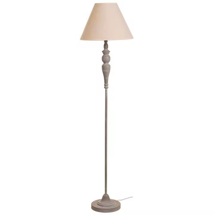 WANDERLUST DECO Lámpara de Pie de Metal Gris 38x38x150h Cm - Ilumina Cualquier Habitación - 1
