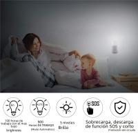 Lámpara Nocturna Sensor De Movimiento USB Recargable LED Dimmable Portátil Para Habitación De Niños Y Dormitorio Luz Nocturna Activada Por Movimiento - details 1