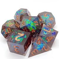 Juego De 7 Dados De Resina En Formas Poliedras Multicolor Para Juegos De Mesa Y Decoración Del Hogar Juguete De Rol Para Niños Y Adultos - details 8