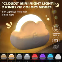 Luz Nocturna De Nube Creativa Blanca Y Azul Para Dormitorio Y Niños Luz LED Mini USB Sin Cable Forma De Nube Adorable Regalo Original Con Batería Incluida - details 2