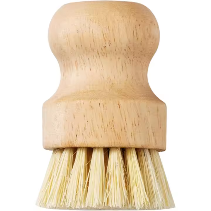 1 cepillo redondo de madera para champiñones, cepillo de cocina, cepillo de champiñones, seguro, respetuoso con el medio ambiente, duradero, no fácil de deformar para la cocina, baño, limpieza suave - 1