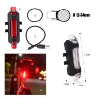 Luz Trasera De Bicicleta LED Recargable Por USB Conjunto De Luz Delantero Y Trasero Para Ciclismo Seguridad MTB Velo De Carretera Alarma Luz De Seguridad - details 9