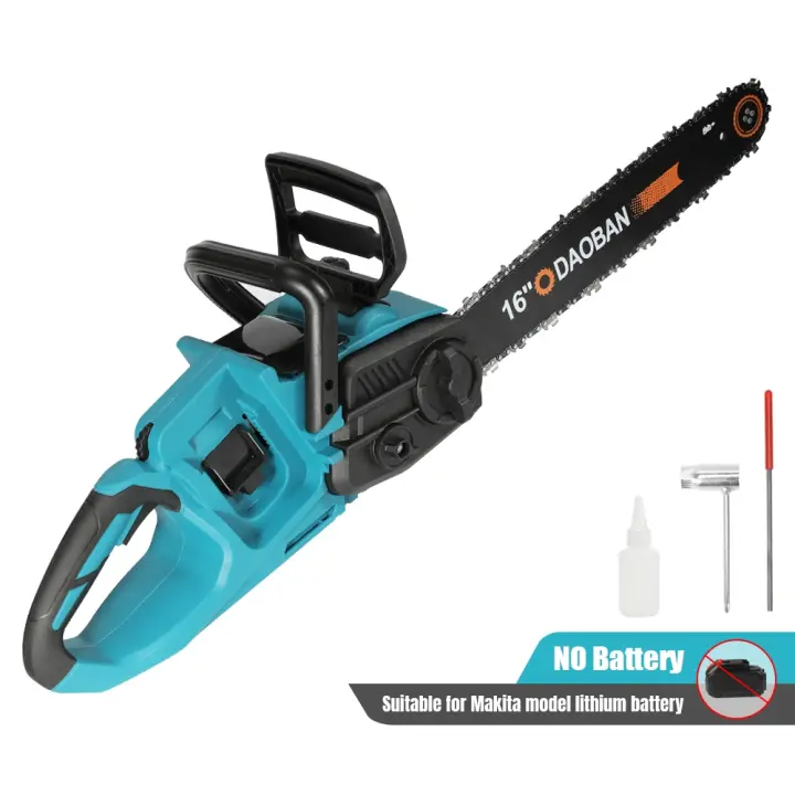 Motosierra eléctrica sin escobillas para carpintería, herramienta de poda inalámbrica de 16 pulgadas, cortador de jardín de mano para batería Makita, 3500W - 1
