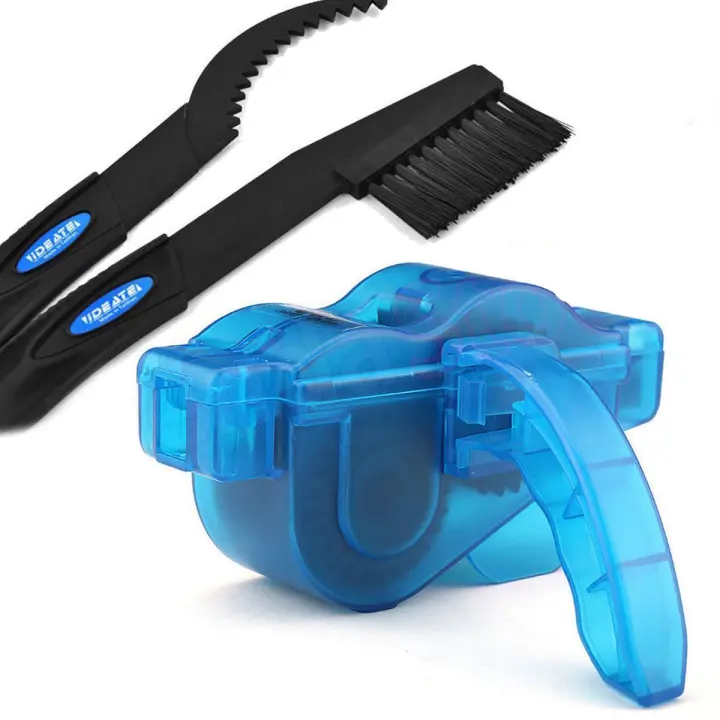 Limpiacadenas para bicicleta con cepillos limpiadores, kit de limpieza para bici accesorios de ciclismo para mantenimiento - 1