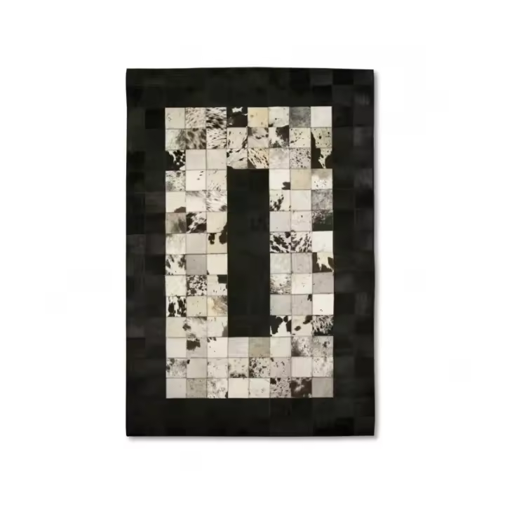 Alfombra Patchwork Piel de Vaca LIMESTONE - Varias Medidas - Zerimar - 1