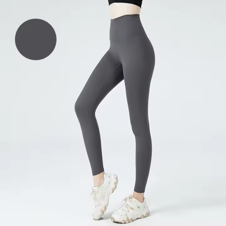 Leggings De Fitness Para Mujer Outdoor Elevación De Abdomen Pantalones De Yoga Elásticos Y Stretch En Color Nude - 1