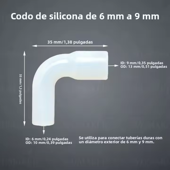 Conector De Codo De Silicona Elástico Para Acuario Riego Jardín Tipo De Conector De Agua Para Jardín Material De Goma - 1