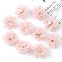 5Pcs Flores Artificiales De Chiffon Para Niñas Y Mujeres Adornos De Ropa Y Peinado Accesorios De Patch Para Celebraciones Y Decoración Del Hogar - details 6