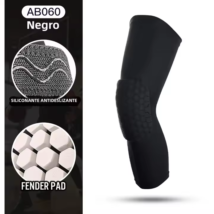 Manguito De Compresión Para Rodilla Con Esponja De Cabeza De Abeja Soporte Deportivo Para Baloncesto Y Voleibol Protección Y Alivio Del Dolor Para Fitness - 1
