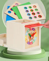 Juguete Montessori De Madera Kit De Juego Para Desarrollo Temprano En Edad De 3-6 Años Sorteo De Formas Y Caída De Bolas Caja De Permanencia De Objetos Con Monedas Y Zanahorias Para Niños Pequeños - details 26