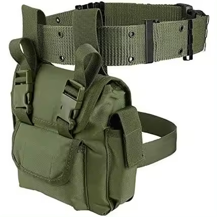 Bolsa táctica para Pierna, riñonera, cinturon de Nailon 1000D, Bolsas para piernes y cinturon para Deporti - 1