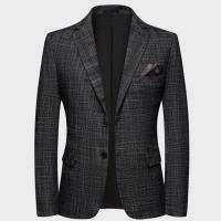 Chaqueta de traje de hombre de estilo británico informal de negocios de moda atractiva de alta calidad - details 0