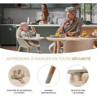 Seggiolone Pappa FINI2 2 en 1 Rialzo da Sedia Poggiapiedi Vassoio Regolabile - details 5