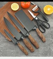Juego de cuchillos de cocina de 6 piezas, especial de chef, cuchillo para cortar verduras, cuchillo para cortar huesos, cuchillo para frutas, tijeras multiusos y cuchillo para frutas, juego de cuchillos de cocina saludables adecuados para el hogar, cocina - details 1