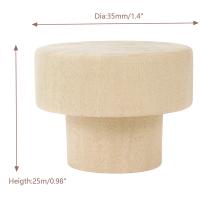 Pomos redondos de madera sin terminar para cajones, tiradores de 35mm de diámetro para muebles, armario y tocador, 20 piezas - details 7