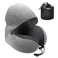 Almohada de viaje con capucha para descanso de cabeza, cojín de viaje en forma de U para avión, descanso para el cuello, para dormir al atardecer, para coche y oficina - details 8