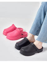 Zapatillas de suela gruesa con punta para mujer, sandalias de verano para exteriores, a la moda, con heces, zapatos de pastel de esponja, 2024 - details 12