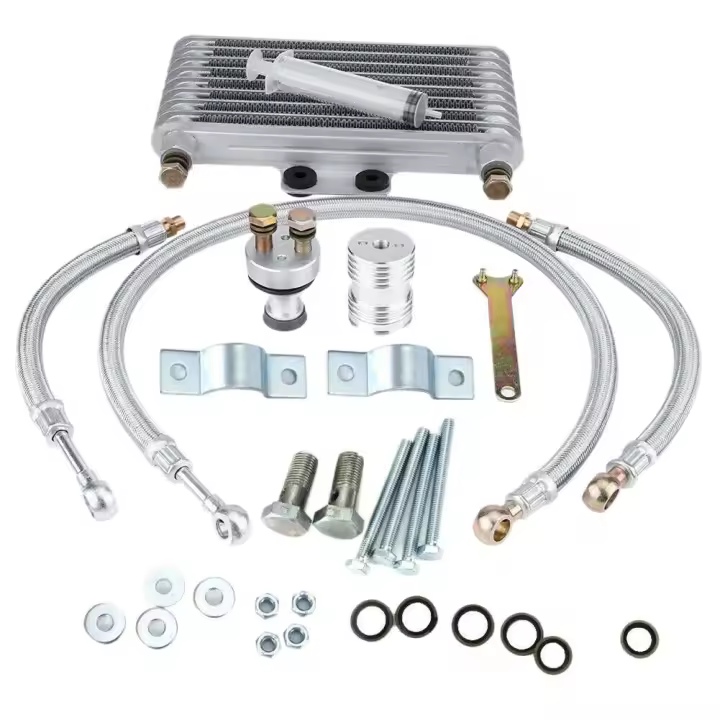 Kit de radiador de refrigeración de aceite para motocicleta, Sier de aluminio de 125Ml para motor Honda CB CG - 1