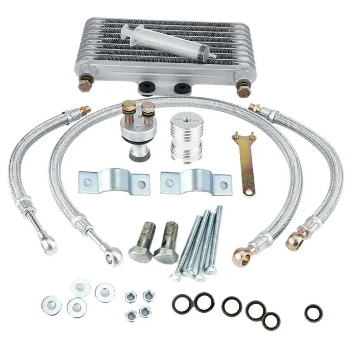Kit de radiador de refrigeración de aceite para motocicleta, Sier de aluminio de 125Ml para motor Honda CB CG - 1