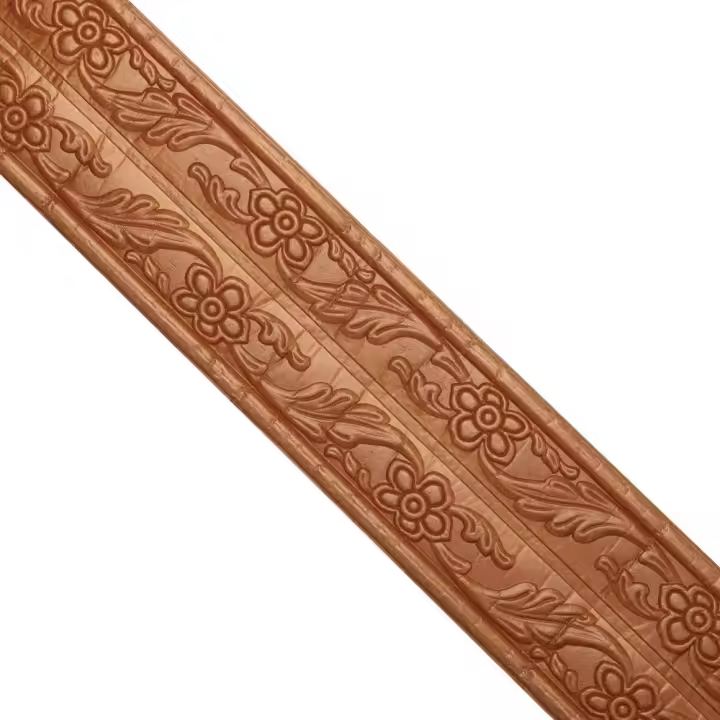 Tira decorativa 3D para techo, papel tapiz de base autoadhesivo, pegatinas de pared, decoración del hogar, rodapié de borde de pared - 1