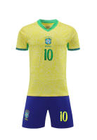 Camiseta de fútbol Brasil local 24-25 No.10 para niños y adultos, tallas 14-3XL para adultos - details 2