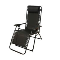 2 Tumbonas Reclinable para Camping y Jardín 112 x 65 x 84 cm Tumbona Negra o Gris + Almohada Silla Gravedad Cero Playa Verano Piscina Banquetas para Salón Jardín Balcón - details 5