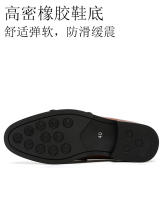 Mocasines de cuero estilo británico de un pedal, informales, con doble hebilla, para negocios. - details 4