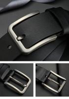 Cinturones de hebilla de Pin cuadrado de aleación para hombres, cinturones de Jeans de cuero Pu de diseñador de lujo, marca famosa, ocio de negocios, nuevo - details 2