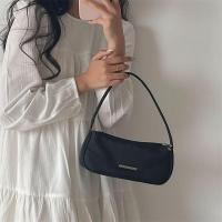 Bolso Oxford de hombro para mujer, diseño Retro, pequeño bolso con cremallera, bolso de mujer de Color sólido con asa superior - details 2
