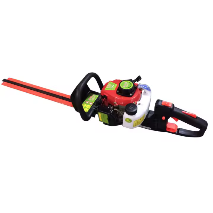 Cortasetos de gasolina, con cuchillas de acero al manganeso de doble cara, silencioso, ideal para trabajos de jardín y aparcamiento - 1