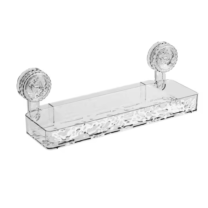 Ventosas de plástico, estantes de ducha, estante de almacenamiento de ducha Rectangular/Triangular sin perforaciones, drenaje reutilizable - 1