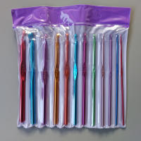 Ganchos de ganchillo de aluminio, agujas de coser, Kit de herramientas para tejer suéter, 1 paquete - details 1