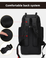 Bolsas de Trekking de 130L para hombre, mochila de escalada con cordón de rayas reflectantes para acampar al aire libre, senderismo, bolso de viaje, mochilas de equipaje - details 3
