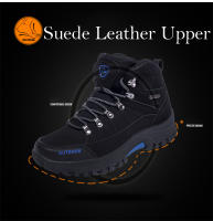 Botas de senderismo de alta calidad para hombre, zapatos de escalada cómodos para exteriores, botas de Trekking casuales deportivas antideslizantes, impermeables de gamuza - details 4