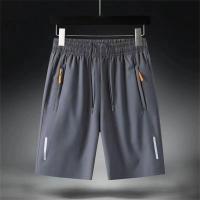 Pantalones Cortos de Playa de Seda de Hielo Ultra Delgados Ropa Deportiva Casual para Hombres en Verano Secado Rápido Talla Suelta Estilo Gimnasio - details 5