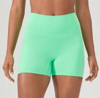 Pantalones cortos deportivos de Yoga, pantalones cortos de cintura alta para realzar la cadera, Fitness, correr, pantalones cortos de 3 puntos, medias de gimnasio de secado rápido - details 6