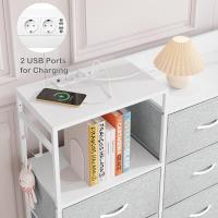 Cajonera para armario, cómoda dormitorio 8 cajones de tela, estantes de madera, cómoda de salón, cajas organizadoras, estructura metálica, estilo industrial - details 41