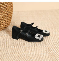 Zapatos de mujer con tacón bajo y hebilla plana - details 19