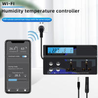 Controlador Digital de temperatura para acuario, termorregulador de humedad, 0-80 ℃, conexión WIFI, 0-90% RH - details 0