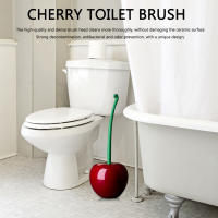 Cepillo De Inodoro En Forma De Cereza Creativa Con Mango Largo Y Bricos Suaves Para Limpieza Del Baño Herramienta De Cepillo De Papelera - details 0