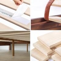 Ellie Cama 90x190 cm - Altura 35 cm con almacenamiento debajo de la cama - Estructura de cama de plataforma de bambú y madera con cabecero - Marrón - details 19