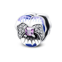 Encantos de Pulsera S925 Plata Esterlina con Esqueleto y Flor para Mujeres Joyería Fina de Cumpleaños Regalo de Diy con Cuentas de Zircono y Piedra Natural - details 7