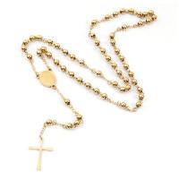 Rosario chapado en oro de 18 quilates grueso para hombres y mujeres, collar en Y, 1 pieza - details 1