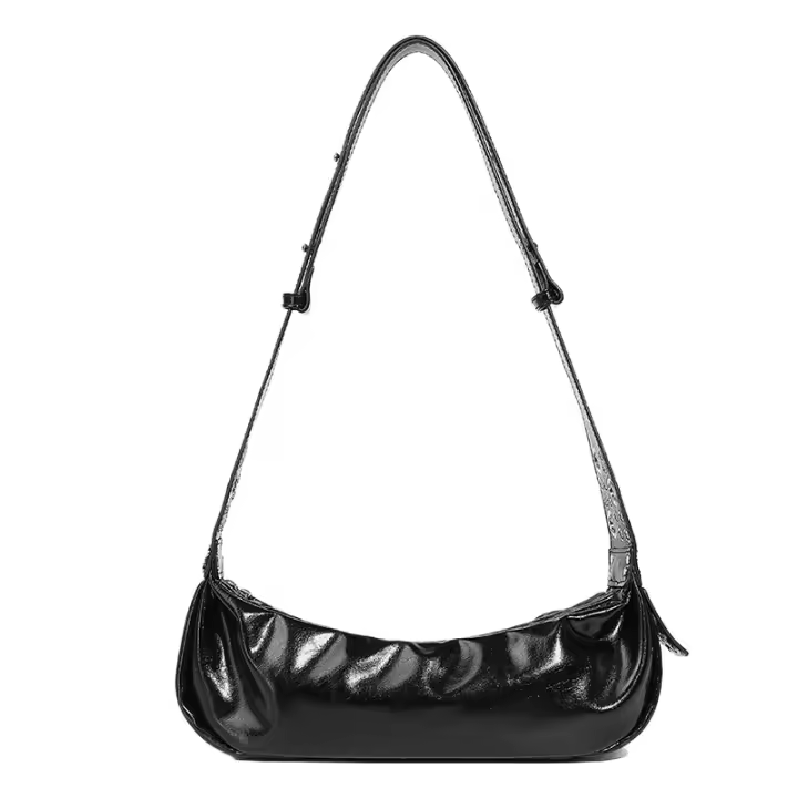 Bolso Cruzado de Moda de Luna Media de Cuero Suave Bolso Oblicuo de Hombro con Sensación Premium - 1