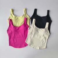Sujetador deportivo de alta resistencia para mujer Camiseta sin mangas desnuda de yoga de alta elasticidad para uso externo - details 11